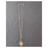 WHBM Gold Tone Geometric Pendant Necklace