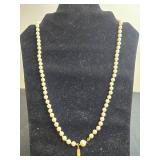 Marvella Faux Pearl Necklace with Beaded Clip-On Earrings