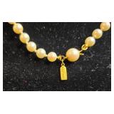 Marvella Faux Pearl Necklace with Beaded Clip-On Earrings