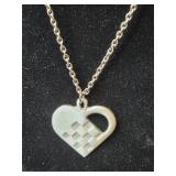 Sterling Silver Heart Necklace with Matching Pendant from Sweden
