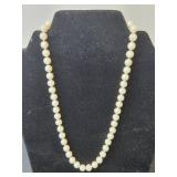 Elegant Faux Pearl Necklace and Gold-Toned Bracelet Set - display not inc