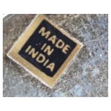 Antique Silver-Plated Sugar Bowl with Ladle - Made in India