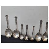 Set of Vintage Silver-Plated Serving Spoons by Various Makers