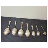 Set of Vintage Silver-Plated Serving Spoons by Various Makers
