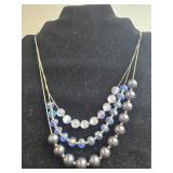 Set of RMN Necklace and Lia Sophia & ART Stamped Earrings with Brooch