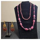 Collection of Beaded Necklaces and Celebrity Earrings - displays not inc
