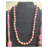 Collection of Beaded Necklaces and Celebrity Earrings - displays not inc