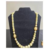 Faux Pearl and Gold-Tone Necklace with Napier Earrings