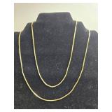 Set of Two Avon Gold-Tone Fashion Necklaces
