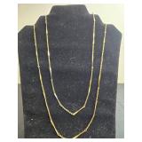 Set of Two Avon Gold-Tone Fashion Necklaces