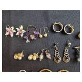 Set of Vintage Costume Jewelry Including Earrings and Necklaces