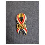 Vintage Collection of Assorted USA Themed Pins and Badges