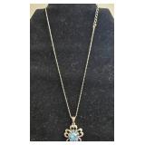 Collection of Fashion Necklaces with Blue Gemstone and Beaded Designs