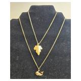 Assorted Set of Necklaces Inc Two Avon Pendant Necklaces - Whale and Leaf Charms - display not inc
