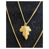 Assorted Set of Necklaces Inc Two Avon Pendant Necklaces - Whale and Leaf Charms - display not inc