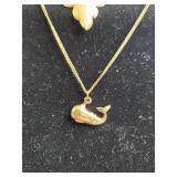 Assorted Set of Necklaces Inc Two Avon Pendant Necklaces - Whale and Leaf Charms - display not inc
