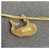 Assorted Set of Necklaces Inc Two Avon Pendant Necklaces - Whale and Leaf Charms - display not inc