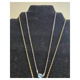 Assorted Set of Necklaces Inc Two Avon Pendant Necklaces - Whale and Leaf Charms - display not inc
