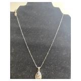 Set of 2 Lia Sophia Necklaces with Silver Chains and Colored Square Accents