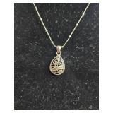 Set of 2 Lia Sophia Necklaces with Silver Chains and Colored Square Accents