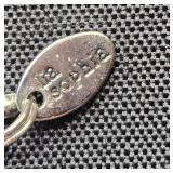 Set of 2 Lia Sophia Necklaces with Silver Chains and Colored Square Accents