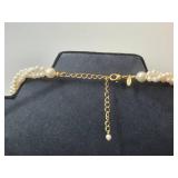 Elegant Faux Pearl Necklace and Earrings Set - display not inc