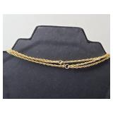 Collection of Gold Tone and Faux Pearl Necklaces with Tassel Accents - display not inc