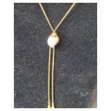 Collection of Gold-Tone and Enamel Brooch and Avon Necklaces - display not inc