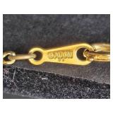 Collection of Gold-Tone and Enamel Brooch and Avon Necklaces - display not inc