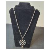 Avon Jewelry Set with Cross Pendant Necklace and Earrings