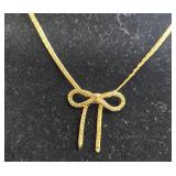 Goldtone Jewelry Set with Avon Necklace and Holiday Brooch Collection