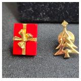 Goldtone Jewelry Set with Avon Necklace and Holiday Brooch Collection