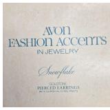 Goldtone Jewelry Set with Avon Necklace and Holiday Brooch Collection