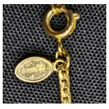 Goldtone Jewelry Set with Avon Necklace and Holiday Brooch Collection