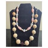 Set of Vintage Wood and Bead Necklaces