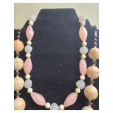 Set of Vintage Wood and Bead Necklaces