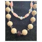 Set of Vintage Wood and Bead Necklaces
