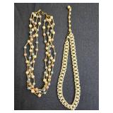 Set of Vintage Beaded Necklaces with Faux Pearl and Multicolor Designs