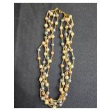 Set of Vintage Beaded Necklaces with Faux Pearl and Multicolor Designs