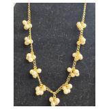 Collection of Fashion Necklace, Braand Earrings with Gemstone Accents