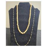 Collection of Fashion Necklace, Braand Earrings with Gemstone Accents