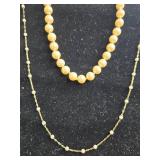 Collection of Fashion Necklace, Braand Earrings with Gemstone Accents