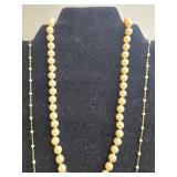 Collection of Fashion Necklace, Braand Earrings with Gemstone Accents