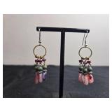 Collection of Fashion Necklace, Braand Earrings with Gemstone Accents