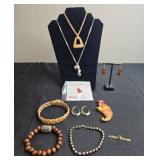 Heidi Daus Rose Ring (SZ 8.5/9) & Assorted Jewelry Set with Necklaces, Bracelets, Earrings, and Brooch