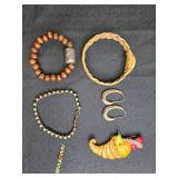 Heidi Daus Rose Ring (SZ 8.5/9) & Assorted Jewelry Set with Necklaces, Bracelets, Earrings, and Brooch