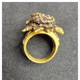 Heidi Daus Rose Ring (SZ 8.5/9) & Assorted Jewelry Set with Necklaces, Bracelets, Earrings, and Brooch