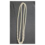 Set of Faux Pearl and Multi-Colored Bead Necklaces - display not inc
