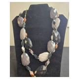 Set of Two Beaded Necklaces with Bold Designs