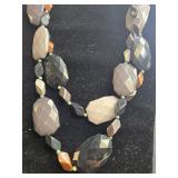 Set of Two Beaded Necklaces with Bold Designs